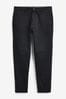 Navy Blue Regular Tapered Stretch Chino Trousers