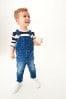 Dunkelblau - Superweiche Jeans-Latzhose (3 Monate bis 7 Jahre)