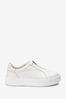 White Signature Forever Comfort® Leather Chunky Zip Trainers