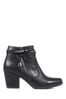 Pavers Ladies Leather Heeled Ankle Calf Boots