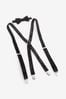 Black Velvet Bow Tie and Braces
