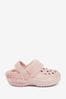 Pink Warm Lined Clog Slippers