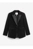 Schwarz - Premium-Baumwoll-Samt-Blazer