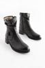 Black Forever Comfort® Faux Fur Lined Slouch Ankle Boots