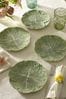 Green Set of 4 Cabbage Side Plates