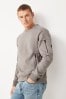 Light Grey Utility Crew Sweatshirt