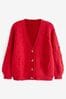 Red Cosy Knit Cardigan