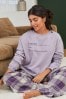 Purple Siesta Sweatshirt and Flannel Bottom Pyjamas