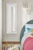 White Wolton Distressed Full Length Wall Mirror