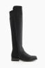 Dune London Black Tropic Over The Knee Stretch Boots