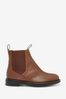 Chocolate Brown Extra Wide Fit Forever Comfort® Leather Chelsea Boots, Extra Wide Fit