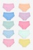 Pink/Yellow/Blue 10 Pack Hipster Briefs (1.5-16yrs)