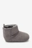 Grey Warm Lined Baby Pram Boots (0-24mths)