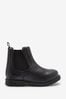 Black Wide Fit (G) Thinsulate™ Warm Lined Leather Chelsea Boots, Wide Fit (G)