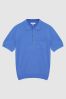 Reiss Ralphy Buttoned Linen Polo Shirt