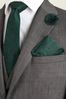 Forest Green Paisley Slim Tie Pocket Square And Lapel Pin Set