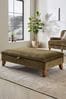 Plush Chenille Moss Green Large with Storage Stools & Ottomans, Large with Storage