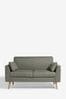 Soft Linen Look Sage Green Mila Compact 2 Seater Sofa In A Box