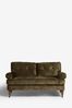 Plush Chenille Dark Moss Green Delia Compact 2 Seater 'Sofa In A Box'