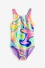 Multi Bright Marble Swimsuit (3-16yrs)