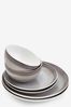 Grey 12 Piece Bowden Dinner Set