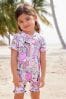 Rosa, Motiv - Badeanzug mit Sonnenschutz (3 Monate bis 7 Jahre)