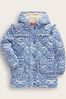 Boden Blue/White Scallop Quilted Anorak Coat