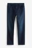 Blue Dark Straight Fit Vintage Stretch Authentic Jeans, Straight Fit