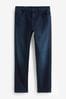 Dark Blue Straight Vintage Stretch Authentic Jeans, Straight