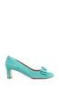 Jones Bootmaker Turquoise Blue Zelda Bow Detail Court Shoes