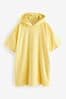 Yellow Oversized Hooded Towelling Cover-Up