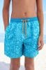 Blue Printed Swim Shorts distressed (3mths-16yrs)