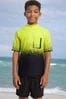 Yellow/Black Short Sleeve Sunsafe Rash Vest (1.5-16yrs), Short Sleeve