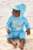 Blau - Sunsafe Badeanzug und Hut-Set 2-teilig (3 Monate bis 7 Jahre), Regular