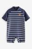Navy Stripe Sunsafe All-In-One Swimsuit (3mths-7yrs)