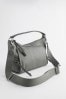 Grey Casual Side Zip Cross-Body Bag