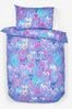 2 Pack Purple Neon Hearts Duvet Cover and Pillowcase Set