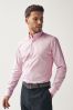 Light Pink Slim Fit Easy Care Single Cuff Oxford Shirt, Slim Fit