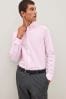 Light Pink Regular Fit Easy Care Single Cuff Oxford Shirt, Regular Fit