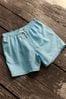 Hellblau - Palmenlogo - Basic-Badehose mit Palmenlogo