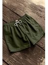 Khaki Green Essential Swim Shorts