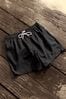Black Plain Essential Swim Shorts