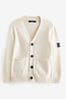 White Knitted Utility Cardigan (3-16yrs)