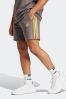 adidas Dark Brown Sportswear Essentials French Terry 3-Stripes Shorts