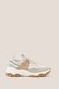 White Stuff Cream Chunky Suede Mix Trainers