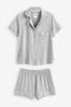 Chelsea Peers Grey Modal Button Up Short Pyjama Set