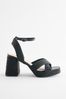 Black Jute Forever Comfort® Flare Platform Sandals