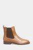 Long Tall Sally Brown Leather Chelsea Boots