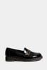 Long Tall Sally Black Studded Patent Loafers