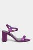 Yours Curve Purple Extra-Wide Fit Block Heel Sandals